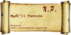 Nyúli Pentele névjegykártya